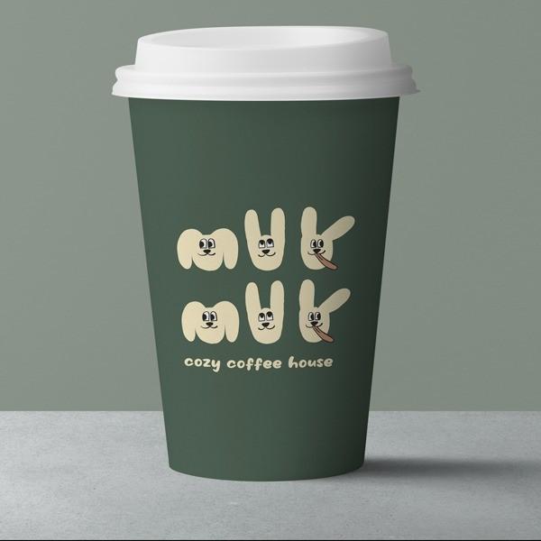 인기 포트폴리오-MUK MUK 카페 로고 디자인 프로젝트